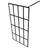 vidaXL Walk-in Shower Screen Clear Tempered Glass 35.4"x76.8"