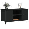 vidaXL Tv Cabinet Black Engineered wood, Iron Medium Tv Cabinet