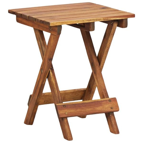 vidaXL Plant Stand Brown Solid Acacia Wood Compact Foldable