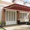 vidaXL Retractable Awning Orange and Brown 236.2" x 118.1" fabric