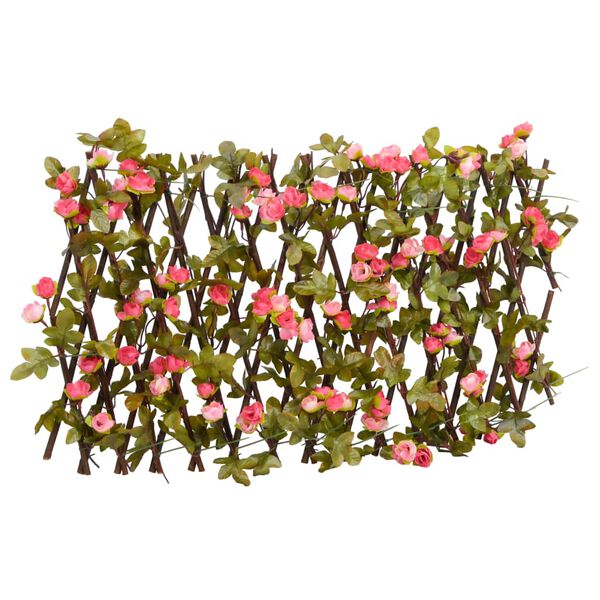 vidaXL&nbsp;Artificial Ivy Trellis Expandable 5 pcs Dark Pink 70.9x7.9"