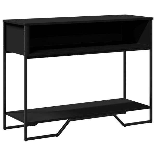 vidaXL Console Table Black Engineered wood and metal Medium