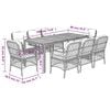 vidaXL Garden Dining Set Grey