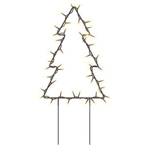 vidaXL Christmas Light Decoration Set of 3 Warm white, Black Iron