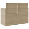 vidaXL Garden Bench Beige PE rattan Medium Removable Covers