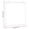vidaXL Magnetic Whiteboard 15.7x15.7x0.7" Aluminium