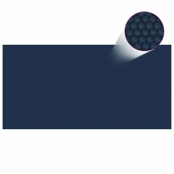 vidaXL Pool Cover Black and Blue Polyethylene Film 157.5 x 78.7 in