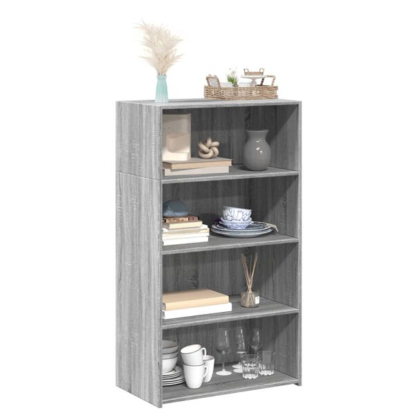 vidaXL Highboard Grey Sonoma Engineered Wood Medium Highboard