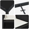 vidaXL Garden Dining Set with Cushion 9 pcs Black Poly Rattan