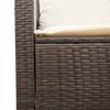vidaXL Garden Sofa Set Brown PE rattan Medium Removable Covers
