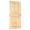 vidaXL Sliding Door with Hardware Set 37.4x82.7" Solid Wood Pine