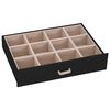 vidaXL Jewellery Box 5-Layer with Mirror Lockable Black