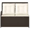 vidaXL Garden Bench Brown Poly Rattan