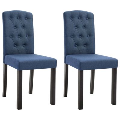 Vidaxl Dining Chairs 2 Pcs Blue Fabric, Audrey Fabric Dining Chair