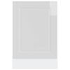 vidaXL Dishwasher Panel High gloss white Engineered wood 17.7x0.6x26.4 in
