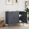 vidaXL Sideboard Anthracite Cold-rolled steel Medium Adjustable Feet