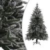 vidaXL Artificial Christmas Tree Green with white flocked snow