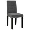 vidaXL Dining Chairs 4 pcs Dark Gray Velvet