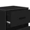 vidaXL Bedside Cabinet Set of 2 Black Engineered wood, steel Medium