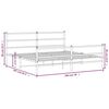 vidaXL Bed Frame Black Powder-Coated Steel 76 x 79.9 in Bed Frame