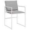 vidaXL Garden Dining Set White and Light Grey
