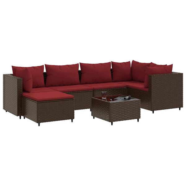 vidaXL Patio Lounge Set Brown