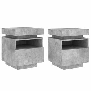 vidaXL Bedside Cabinet Set of 2 Bedside Table Rectangular Modern