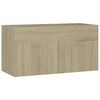 vidaXL Sink Cabinet Sonoma oak Engineered wood 35.4 x 15.2 x 18.1 in