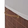 vidaXL Bamboo Laundry Bin Rectangular Brown