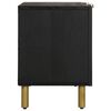 vidaXL TV Cabinet Black Engineered wood, Solid mango wood, Brass