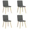 vidaXL Dining Chair Set of 4 Dark Gray