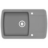 vidaXL Granite Kitchen Sink Single Basin Grey
