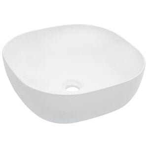 vidaXL Wash Basin 16.7x16.7x5.7" Ceramic White