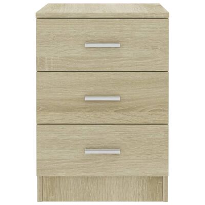 vidaXL Bedside Cabinets 2 pcs Sonoma Oak 15"x13.8"x22" Chipboard