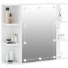 vidaXL Mirror Cabinet White Engineered wood, acrylic 27.6 x 6.5 x 23.6 in