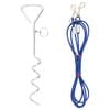vidaXL Dog Tie Out Cable Blue Galvanized Iron, Steel Wire, PVC