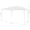 vidaXL Party Tent White Polyethylene roof and steel frame 9.8x13.1 ft