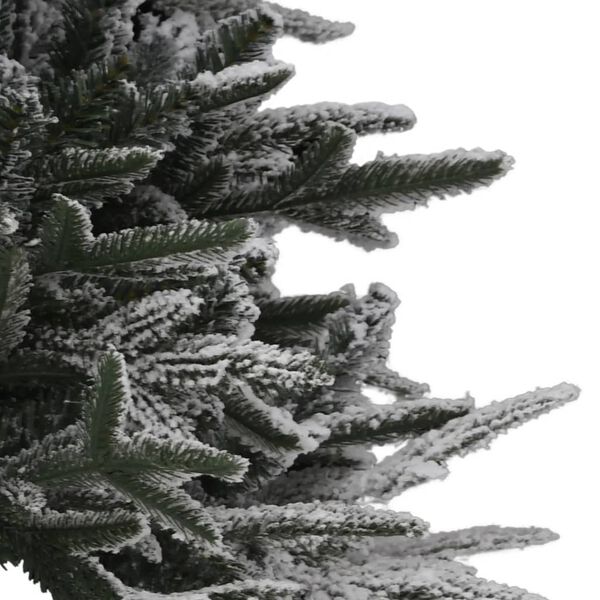 vidaXL Artificial Christmas Tree Green with flocked white snow