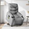 vidaXL Electric Stand Up Massage Recliner Chair Light Grey