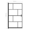 vidaXL Shower Enclosure ESG 31.5"x55.1" Black
