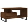 vidaXL Coffee Table Brown Oak Engineered Wood, Metal Medium Coffee Table