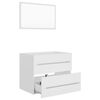 vidaXL Bathroom Furniture Set White Engineered Wood and Acrylic