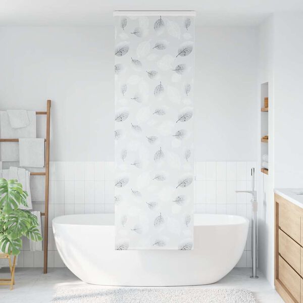 vidaXL Shower Roller Blind Transparent with leaf pattern