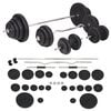 vidaXL Barbell and Dumbbell Set 264.6 lb