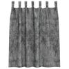 vidaXL Curtain with Curtains 2 pcs Gray 55.1" x 55.1" Velvet