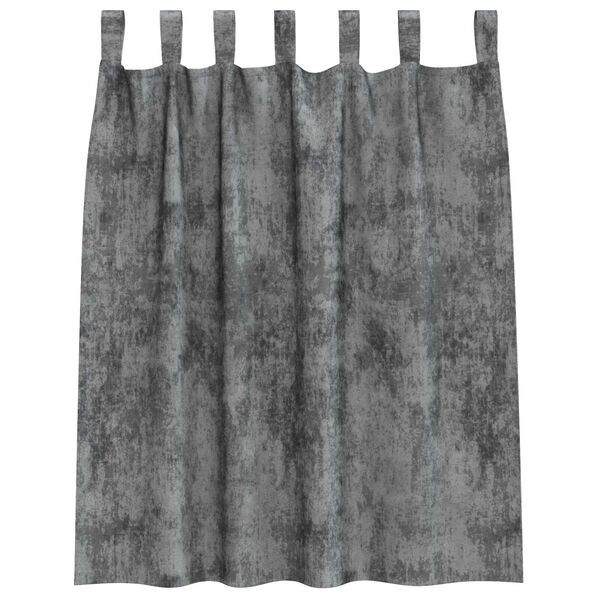 vidaXL Curtain with Curtains 2 pcs Gray 55.1" x 55.1" Velvet