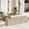 vidaXL Garden Sofa Set Beige, Cream white