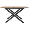 vidaXL Coffee Table Natural wood color Solid Pine Wood, Powder-Coated Steel