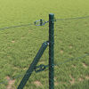 vidaXL Fence Post Green 164.04 x 1.31 ft (0.51 in mesh) Steel and PVC