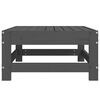 vidaXL Garden Footstool Grey Solid pine wood Medium Modular